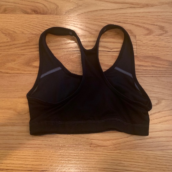 Black and grey Razorback Sports Bra - Picture 3 of 3
